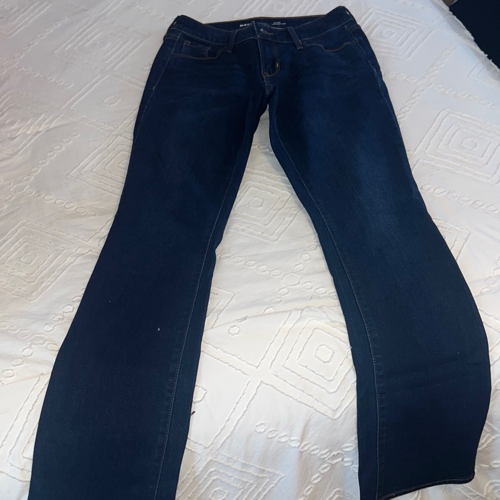 Old Navy Women's Deep Blue Straight Leg Jeans